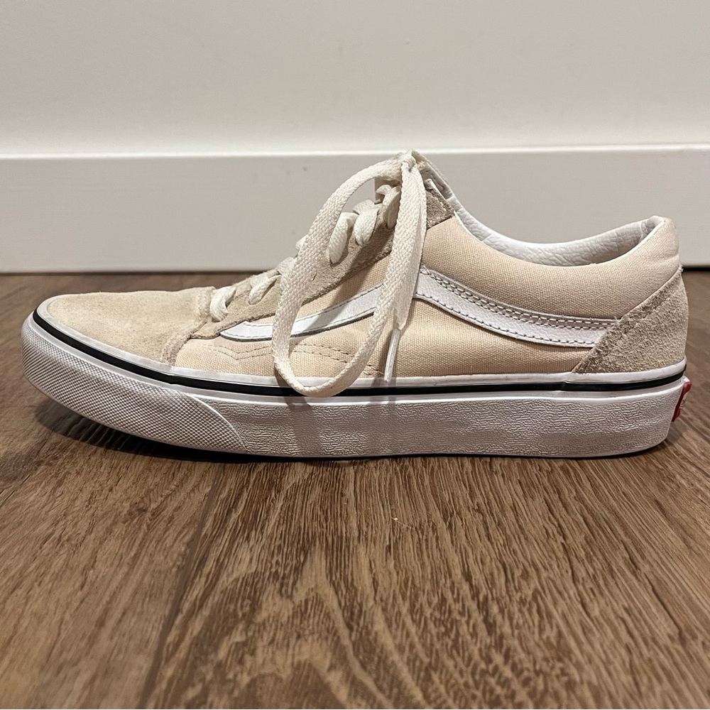 Vans Creme Suede Old Skool Sneakers - Picture 9 of 13